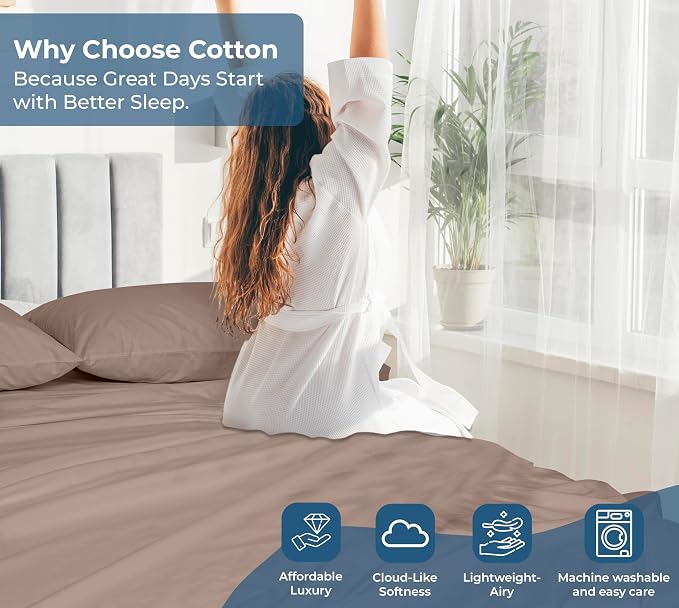 Royale Linens 100% Organic Cotton Full Flat Sheet Only - Image 7