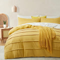 Oli Anderson Mist Yellow Duvet Cover King Size by OliAnderson