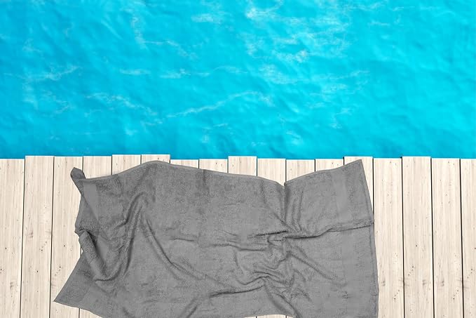 Large Bath Towels Pack of 6 – 24" x 50", 100% Cotton Terry – Soft, Quick-Dry & - Image 5