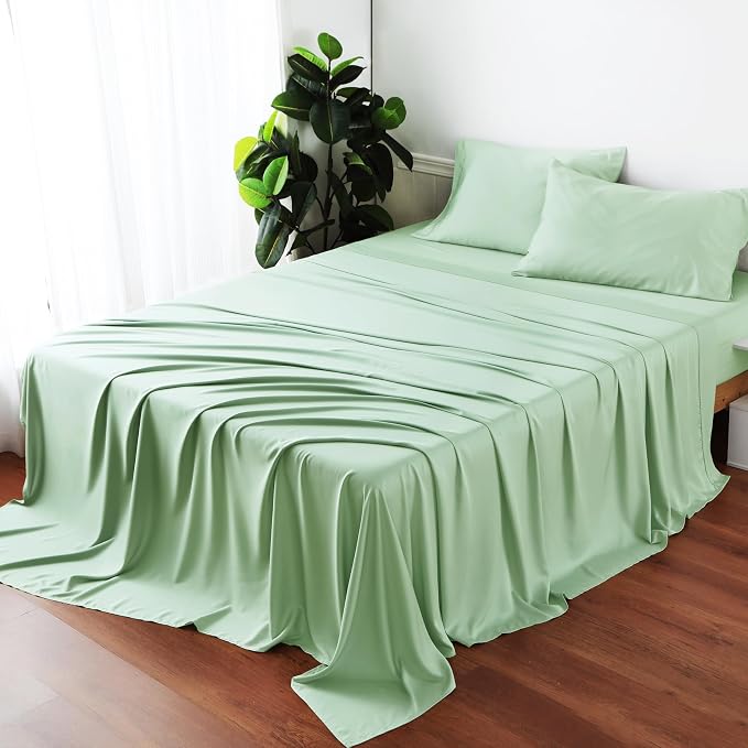 Bamboo Viscose Flat Sheets Only, Sateen Weave Calking Size Flat Sheet Only - Image 7