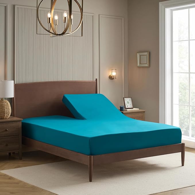 Split Head King Sheets Set for Adjustable Beds 4 Piece Flex Top Bed Sheets – by SweetHomeCollection