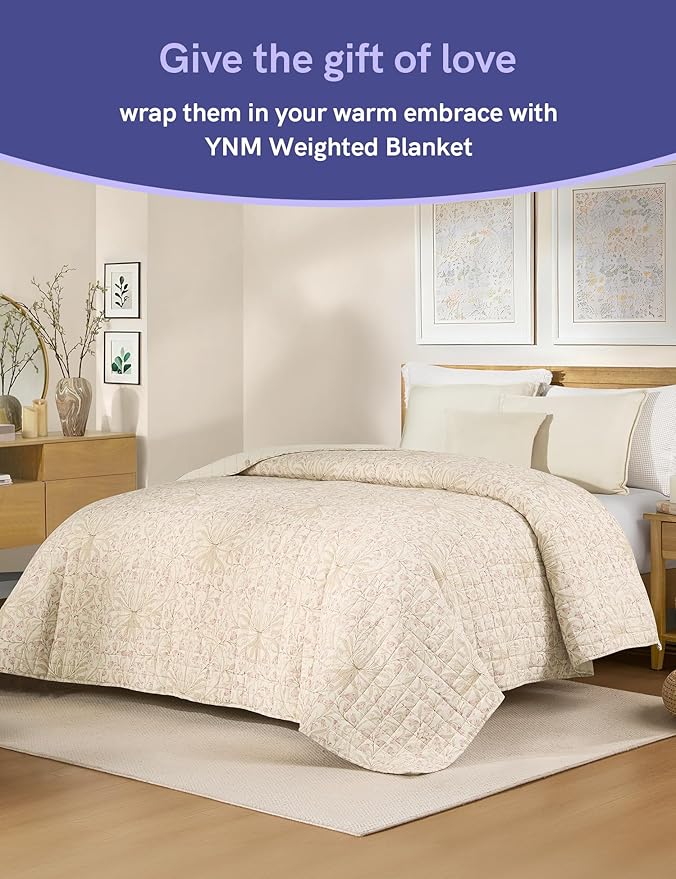 YnM King Size Linen Weighted Blanket - Image 4