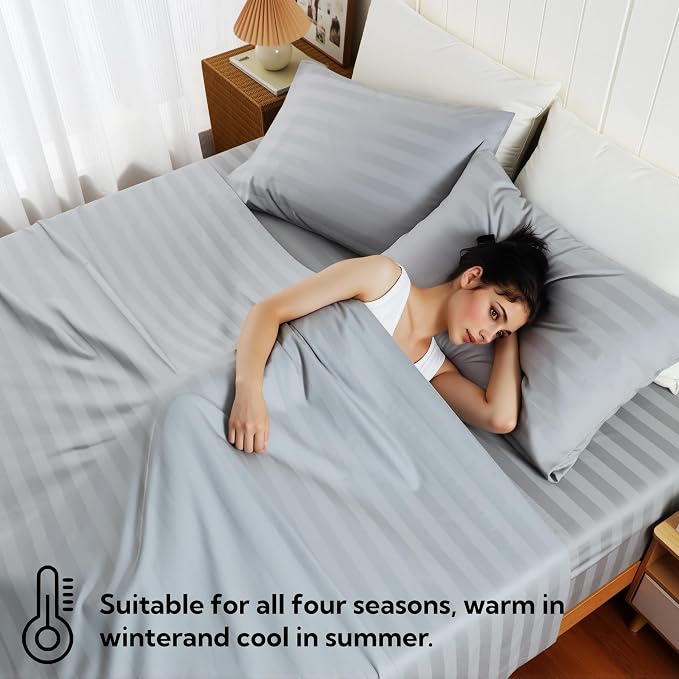 Cotton Flat Sheets Only, 600 TC 100% Cotton Flat Sheet Top Sheet Only, King - Image 7