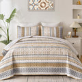 WONGS BEDDING Boho Quilt Set Queen Size, Lightweight Bedspread Coverlet Bedding by WONGSBEDDING