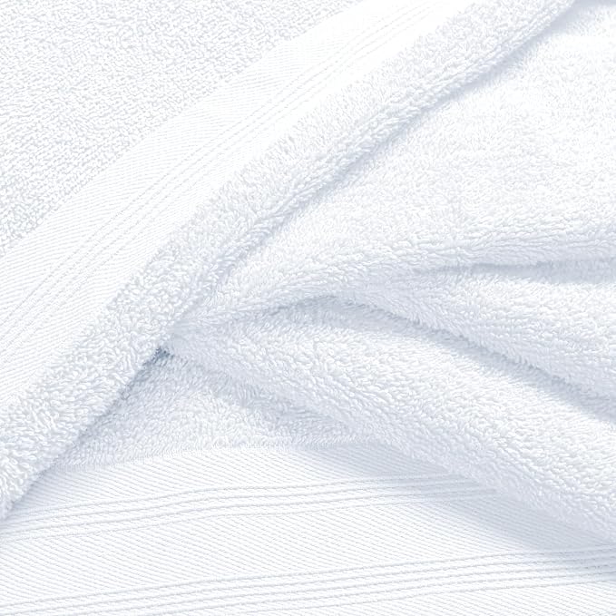 Ultra Soft 6 Pack Cotton Towel Set, Contains 2 Bath Towels 28x55 inch, 2 Hand - Image 2
