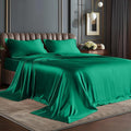 BEDELITE King Size Sheets Set, Luxury Soft Dark Green Satin Sheets by BEDELITE