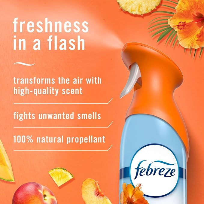 Febreze Air Freshener and Odor Fighter Spray, Hawaiian Aloha Scent, 8.8 Oz - Image 2