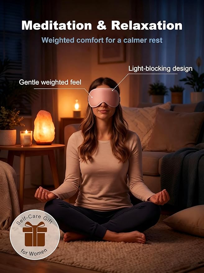 Weighted Eye Masks for Sleep Women: 3D Contoured Blackout Sleep Mask - Image 9