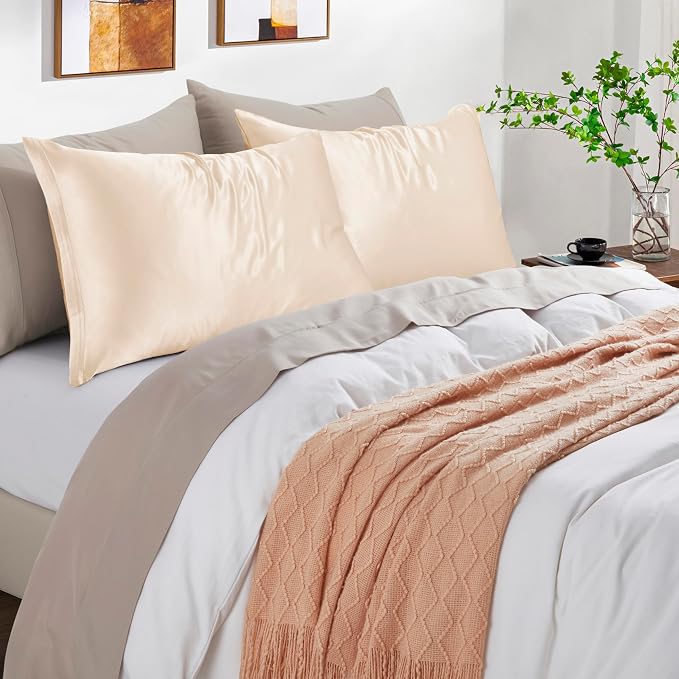 Champagne Satin Pillowcases - Image 2