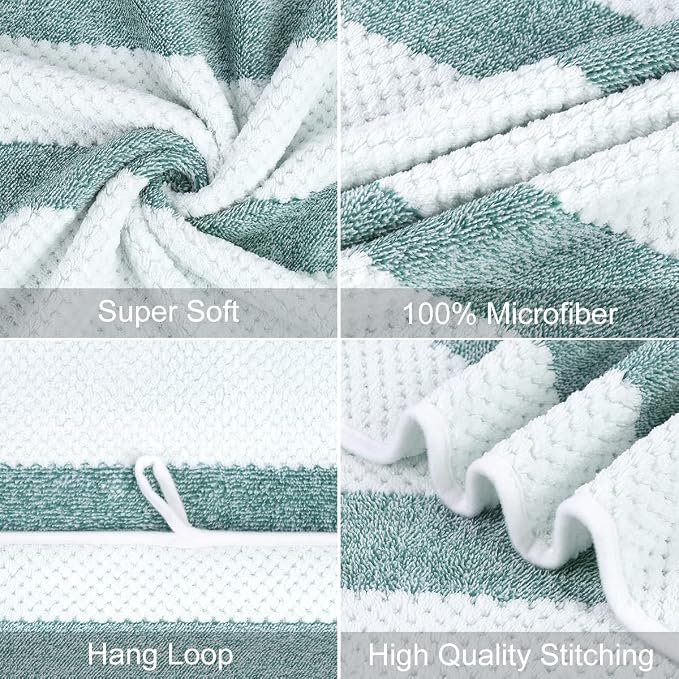 JML Microfiber Bath Towels, Bath Towel 2 Pack, Super Absorbent and Fast Drying - Image 4