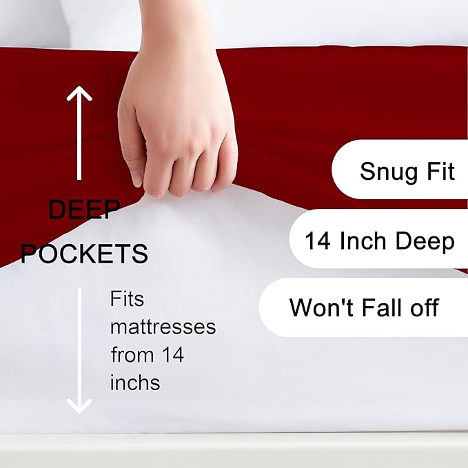 Hotella 100% Microfiber 39"x80" Twin XL Fitted Sheet Only, Hotel Quality Stay - Image 2