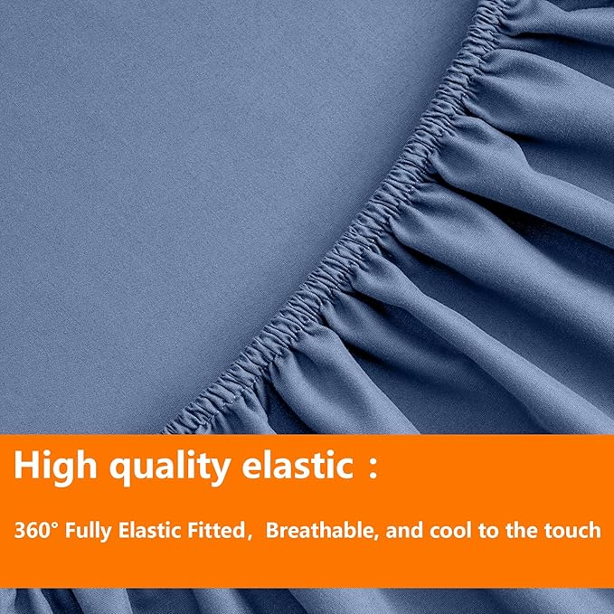 TAIMIT Slate Blue King Comforter Set - Image 6