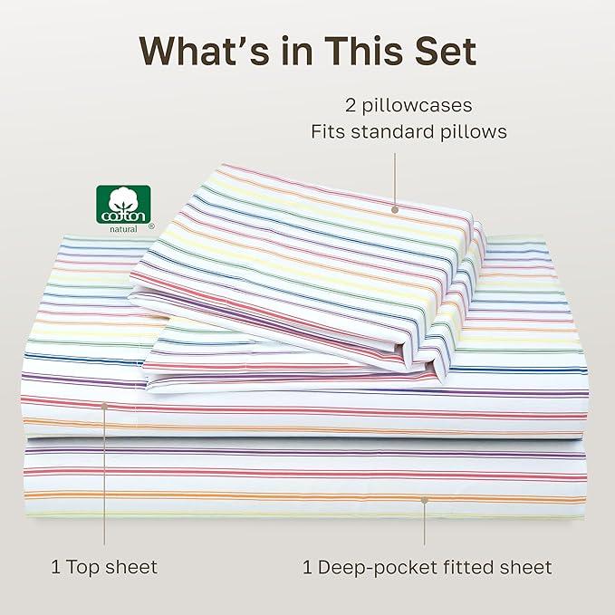 California Design Den Soft Queen Size 100% Cotton Sheet Sets, 400 TC Good - Image 4