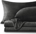 BEDELITE Flannel Sheets Queen Size Dark Grey by BEDELITE