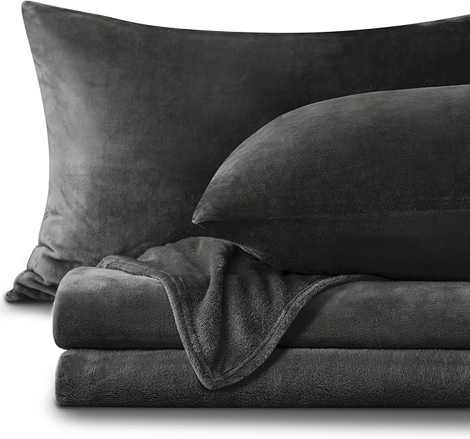 BEDELITE Flannel Sheets Twin Size Dark Gray by BEDELITE