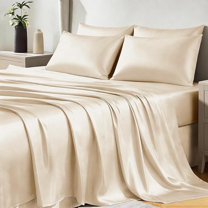CozyLux Satin Sheets Full Size Sheets by CozyLux
