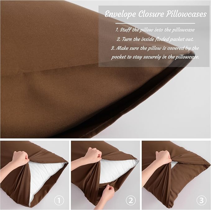 NTBAY King Pillow Cases Set of 2, 2 Pack Brushed Microfiber 20x40 Pillow Cases - Image 5