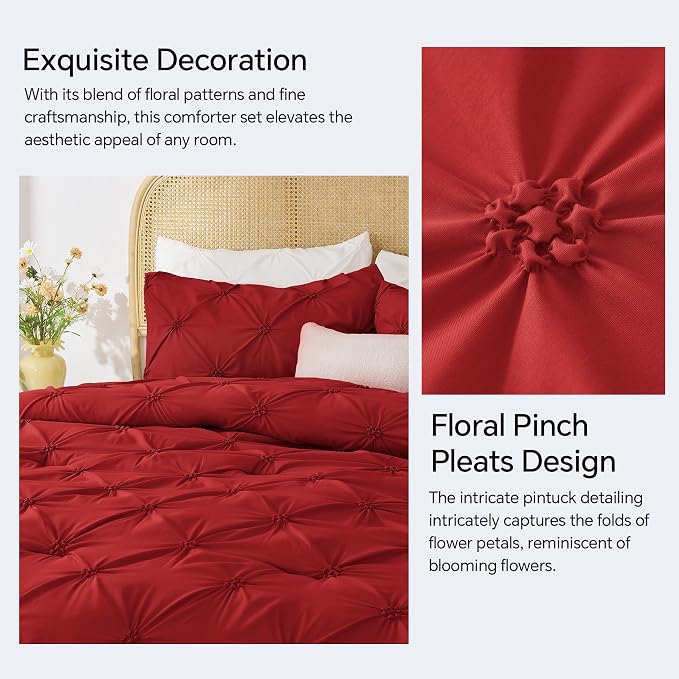 BEDELITE Red King Size Comforter Set - Image 4