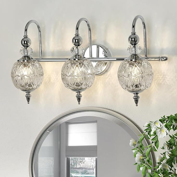 Piepooye Modern Bathroom Light Fixtures Polished Chrome Vanity Light by Piepooye