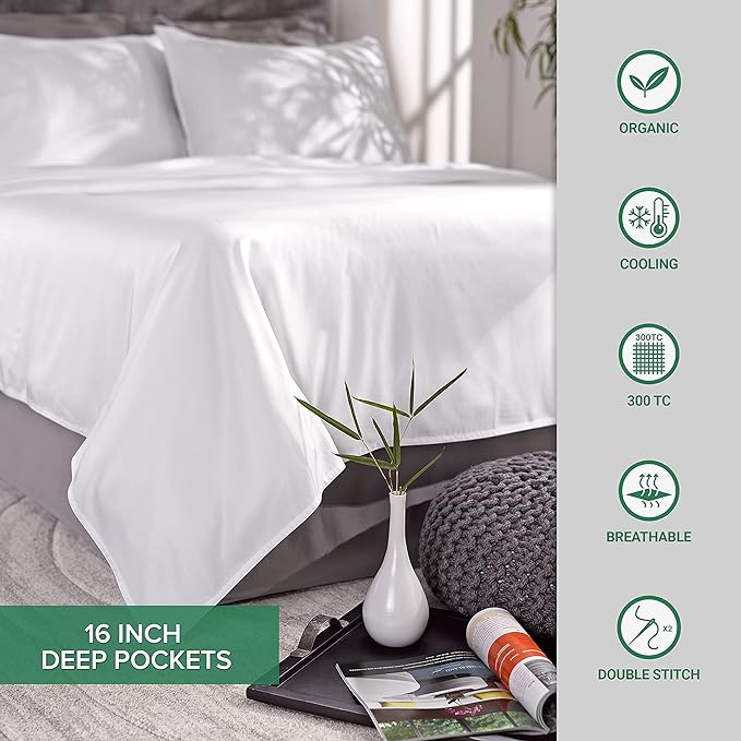 Pure Bamboo California King Sheets, Genuine 100% Organic Viscose Derived from - Image 6