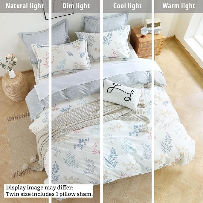 LEMIROE White Cotton Comforter Twin Size 2Pcs - Image 6