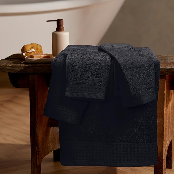 GLAMBURG Ultra Soft 3 Pack Cotton Towel Set, Contains a Bath Towel 28x55 inch - Image 3