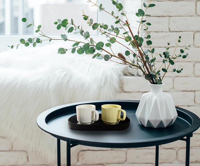 Black Small Tray, Oval Tray for Kitchen Counter, Bathtub Bathroom Vanity Items - Image 8