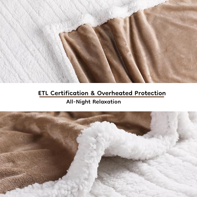 LaffyLo Electric Heated Blanket Full Size 72 x 84, Fast Heating Blanket - Image 2