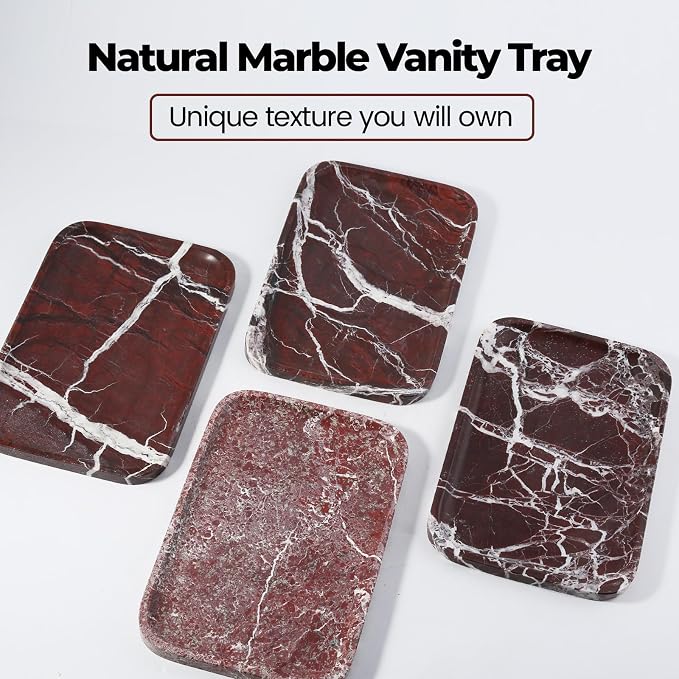 Marble Vanity Tray, 11.8in Stone Bathroom Tray - Image 3