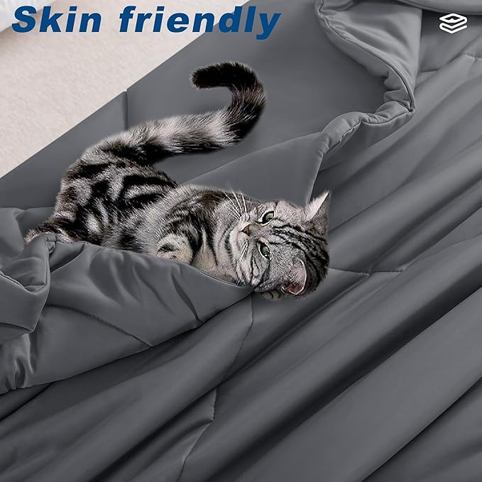 Cooling Comforter Twin Size, Double-Sided Cold Tech Fabric Quilted Bed - Image 6