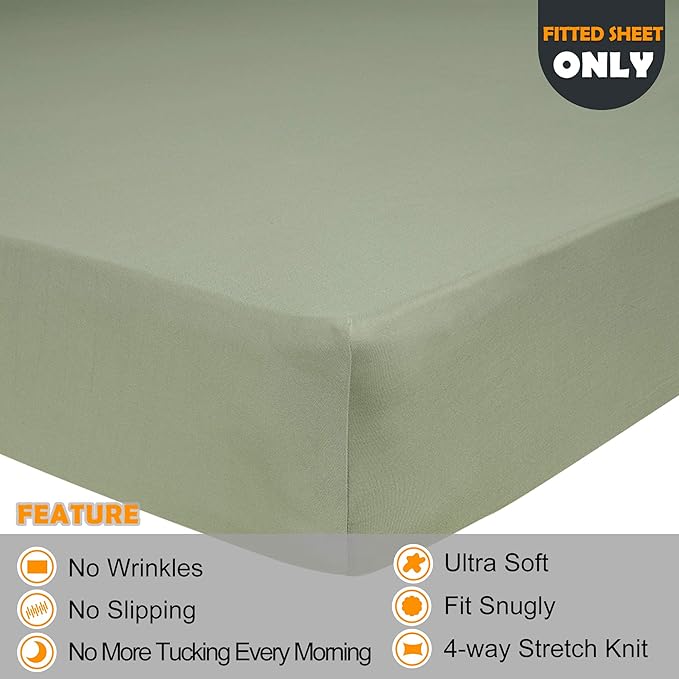 Soft Stretch King Size Fitted Sheet Only - Image 4