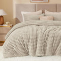 BEDELITE Fleece King Comforter Set -Super Soft & Warm Fluffy Linen Bedding by BEDELITE