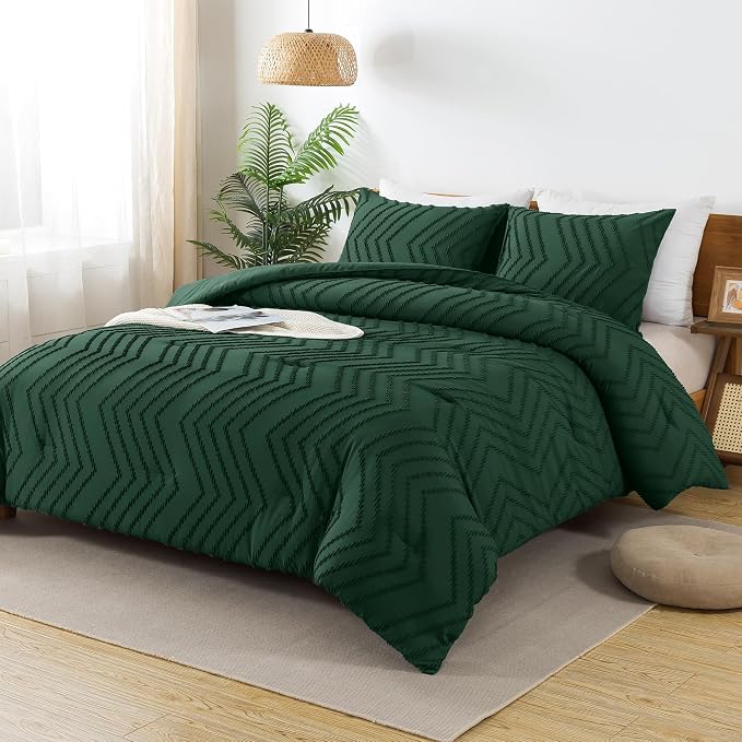 Andency Emerald Green Oversized Super King Plus Comforter Set 128x120, Extra - Image 7