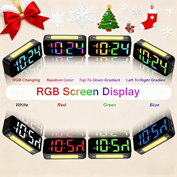 Topski Loud Alarm Clocks for Bedrooms Heavy Sleepers, Plug-in Digital Bedside - Image 3