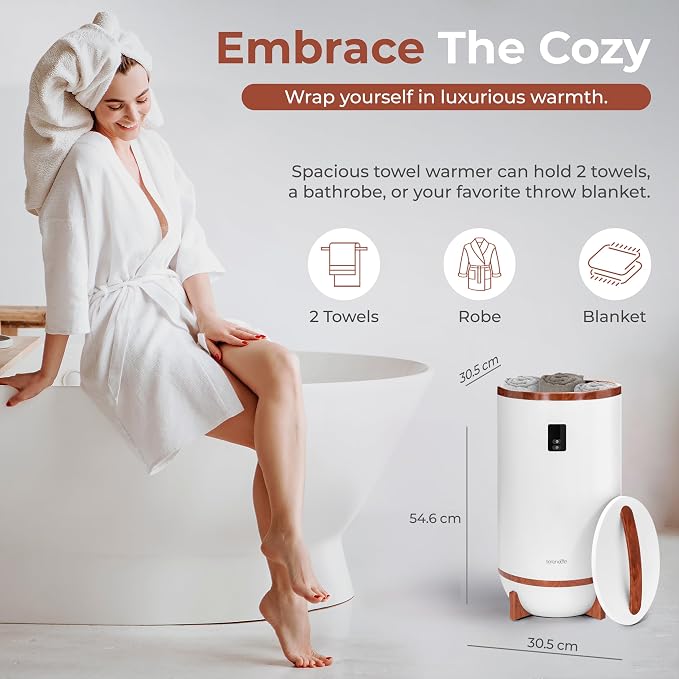 SereneLife Towel Warmer Bucket, - Image 2