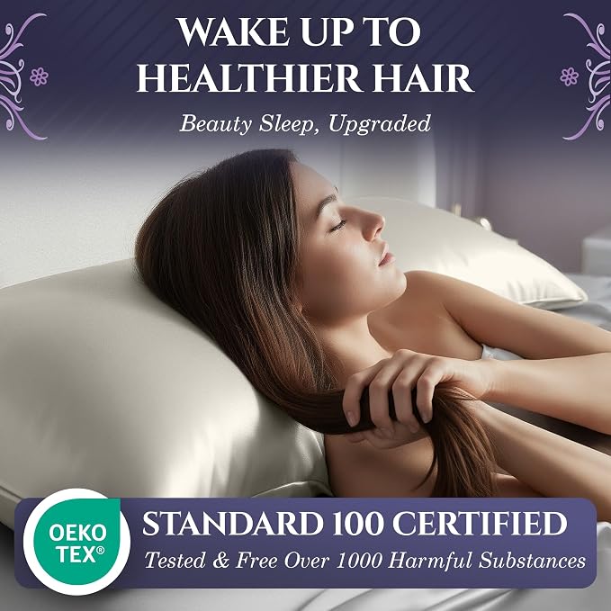 DECOLURE 100% Pure Mulberry Silk Pillow Case Queen Size – Highest Grade 30 - Image 3