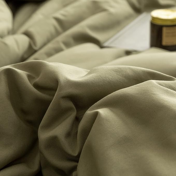 ROSGONIA Queen Comforter Set Olive Green, All Season Lightweight Blanket Quilt - Image 7