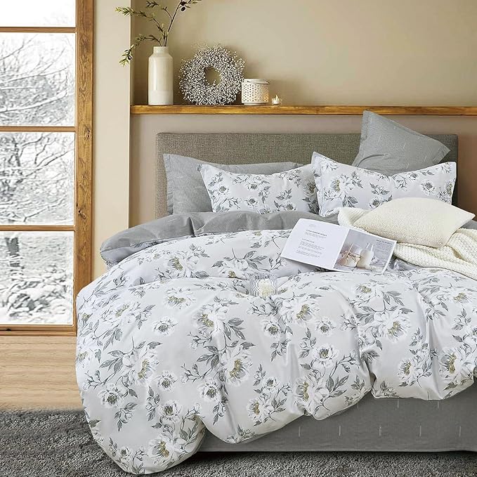 LEMIROE Floral Cotton Comforter Twin Size by LEMIROEBEDDING
