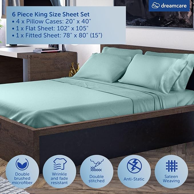 DREAMCARE King Size Sheets Set - Image 3