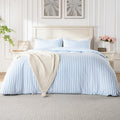 ROSE&RISY Blue Queen Duvet Cover Set, 3 Pieces Soft Bedding Queen Set, by ROSERISY
