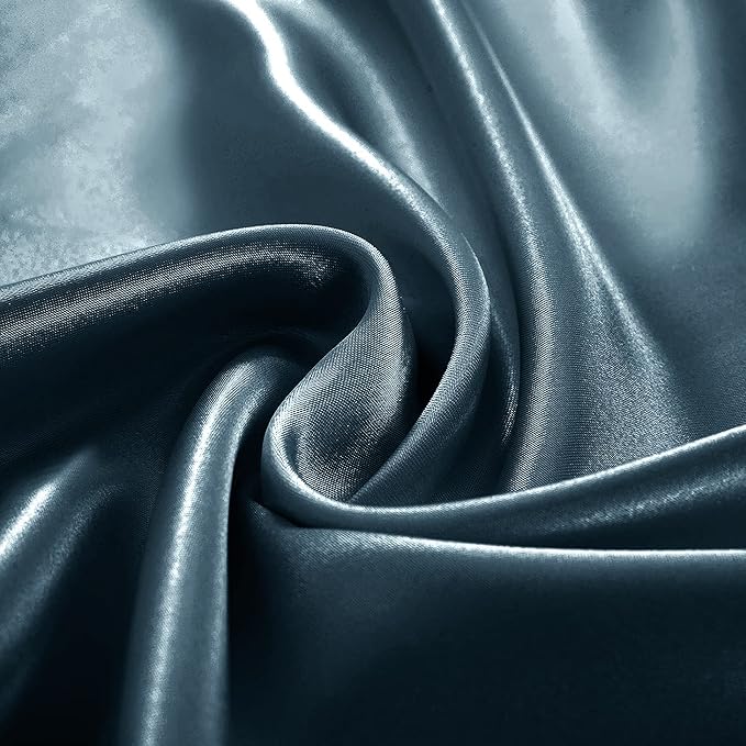 Homiest Deep Sea Blue Satin Fitted Sheet - Image 4