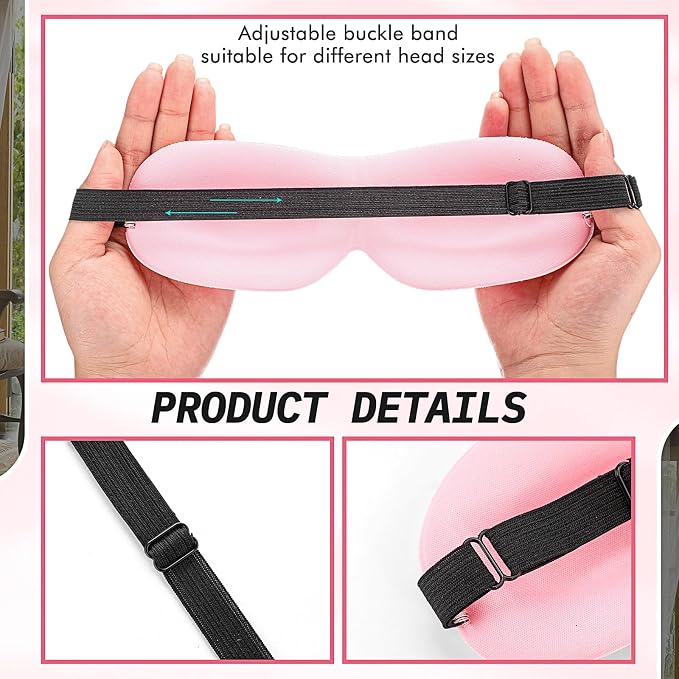 Bonuci 12 Pack Sleep Mask Blackout 3D Eye Mask - Image 3