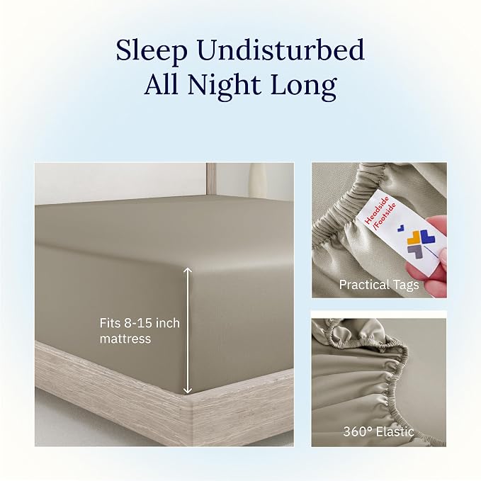 California Design Den Twin XL Fitted Sheet Only - Image 6