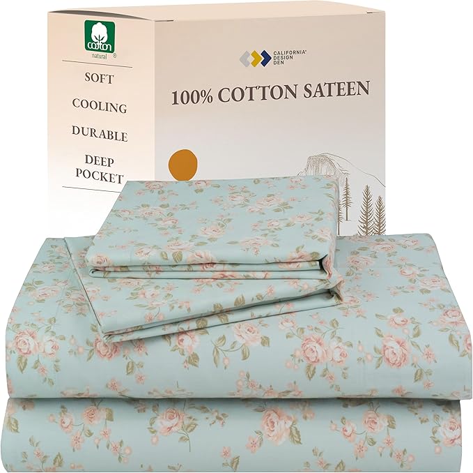 California Design Den Sheet Set Rose King Size Bed Sheets, Deep Pocket King by CaliforniaDesignDen