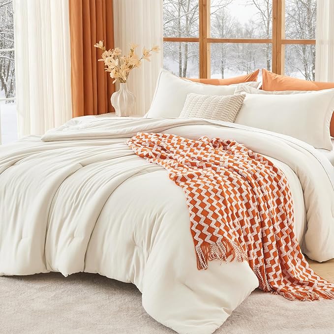 MUXHOMO King Size Comforter Set, All Season Ultra Soft Down Alternative Bedding by MUXHOMO