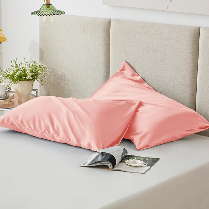 Love's cabin Satin Pillowcase Set of 2 Queen Size 20x30, Cooling Pillow Covers - Image 6