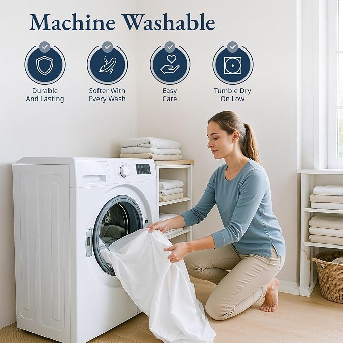 Lane Linen 100% Organic Cotton Twin Size Flat Sheet Only - Image 7
