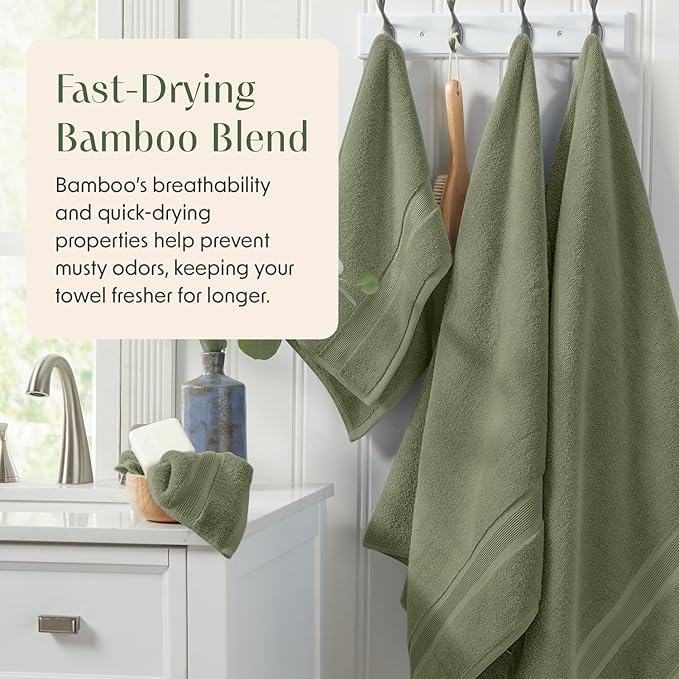 Springtree Home Luxury Viscose from Bamboo Bath Towel Set 6 Piece Set | 35% - Image 3