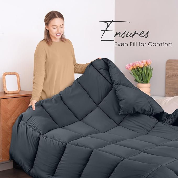 Utopia Bedding Comforters King Size, All Season Duvet Insert, Down Alternative - Image 4