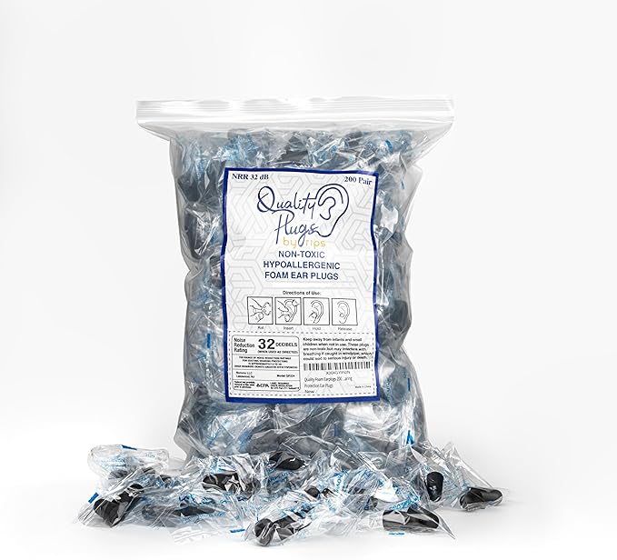 Quality Foam Earplugs 200 Pair by QualityPlugsbyRips